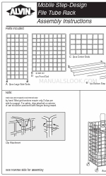 Alvin Mobile Step-Design File Tube Rack WSF36 Petunjuk Perakitan