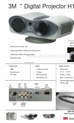 3M Multimedia Projector H10 Especificação