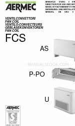 AERMEC FCS 22 Mode d'emploi et d'installation