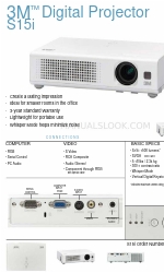 3M Multimedia Projector S15 Spesifikasi