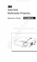 3M Multimedia Projector S40 운영자 매뉴얼