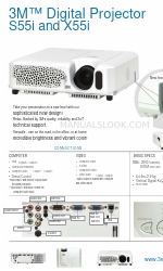 3M Multimedia Projector S55i Fiche technique