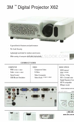 3M Multimedia Projector X62 Spécifications