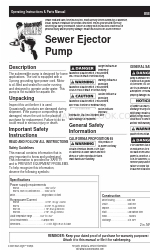 Blue Angel Pumps BSE100 Operating Instructions & Parts Manual