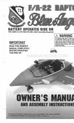 Blue Angels F/A-22 Raptor Owner's Manual And Assembly Instructions