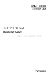 DNCP Solutions U916 T1 Instrukcja instalacji