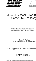 DNF Controls 4000CL-MAV-PBIO User Manual