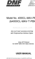 DNF Controls 4000CL-MAV-PBIO User Manual