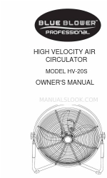 Blue Blower Professional HV-20S Owner's Manual