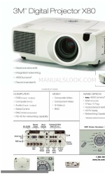 3M Multimedia Projector X80 Teknik Özellikler