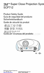 3M SCP712 - Super Close Projection System XGA DLP Projector Manual de Segurança do Produto