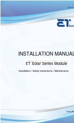 ET Solar ET-M766BH WW Series Manual de instalación