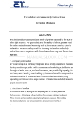 ET Solar ET-P654220 Installation And Assembly Instructions