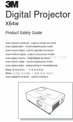 3M X64W - Digital Projector XGA LCD Sicherheitshandbuch