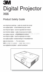 3M X66 - Digital Projector XGA LCD 제품 안전 매뉴얼