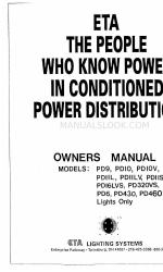 ETA Systems PD10V Manual do Proprietário