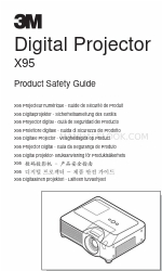 3M X95 - Digital Projector XGA LCD 제품 안전 매뉴얼