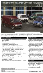 Dodge 2008 Sprinter Cargo Van Especificación