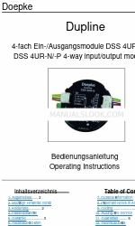 Doepke Dupline Operating Instructions Manual