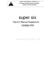 Cannondale 120858 Owner's Manual Supplement