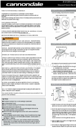 Cannondale 2012 IQ300 설정 및 소유자 매뉴얼