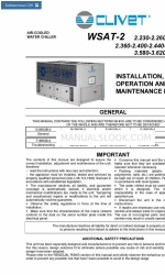 CLIVET WSAT-2.260 Panduan Pemasangan, Pengoperasian, dan Pemeliharaan