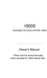 Dogtra 1900S Series Gebruikershandleiding