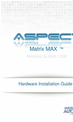 Cylon American Auto-Matrix Aspect Matrix MAX Hardware Installation Manual