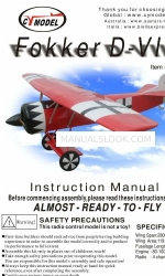 CYmodel CY8016B Fokker D-VIII Instruction Manual