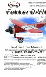 CYmodel CY8016B Fokker D-VIII Instruction Manual