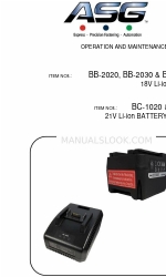 ASG BC-1020 Manual de operação e manutenção