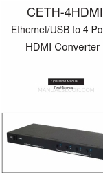 CYP CETH-4HDMI Operation Manual