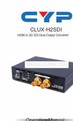 CYP CLUX-H2SDI Manuales de funcionamiento