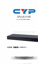 CYP CPLUS-V10E Betriebshandbuch