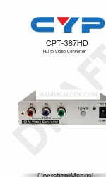 CYP CPT-387HD Manual de instrucciones