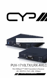 CYP PUV-1710LRX-AVLC Manual de operação