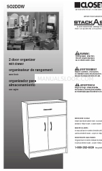 Closet Maid 2 Door Organizer with Drawer SO2DDW 取付説明書