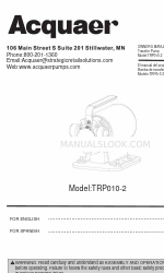 Acquaer TRP010-2 Manuale d'uso