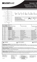 Closet Maid Stackable 7-Shelf Organizer S12ST Folha de instruções