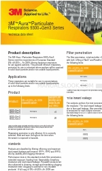 3M Aura Particulate Respirator 9300+Gen3 Series Technical Data Sheet