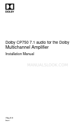 Dolby Laboratories CP750 Installation Manual