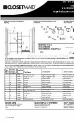 ClosetMaid 1608 クイック・スタート・マニュアル