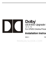 Dolby Laboratories UEX/650 설치 지침 매뉴얼