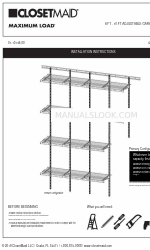 ClosetMaid MAXIMUM LOAD 4380 Panduan Petunjuk Instalasi