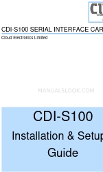 Cloud CDI-S100 Installation & Setup Manual