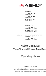 Ashly ne1600 Instrukcja obsługi