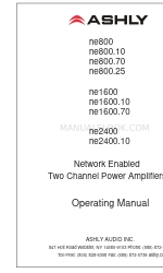 Ashly ne1600 Instrukcja obsługi