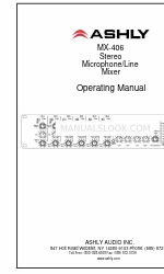Ashly MX-406 取扱説明書