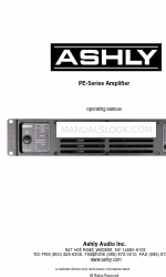 Ashly PE-1200 운영 매뉴얼