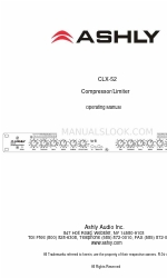Ashly CLX-52 운영 매뉴얼
